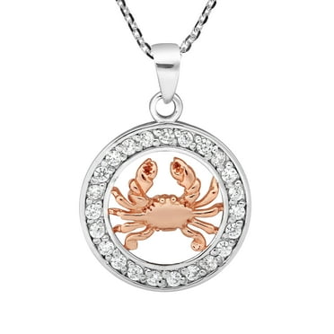 Sterling Silver Womens 1mm Box Chain Cancer Crab Imaginative Zodiac Horoscope Symbol Pendant Necklace Sterling Silver Womens 1mm Box Chain Cancer Crab Imaginative Zodiac Horoscope Symbol Pendant Necklace